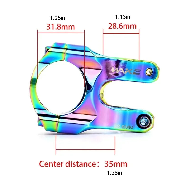 WAKE CNC Aluminum MTB Short Handlebar Stem – Ultralight 35mm Bike Handlebar Stem Nixie