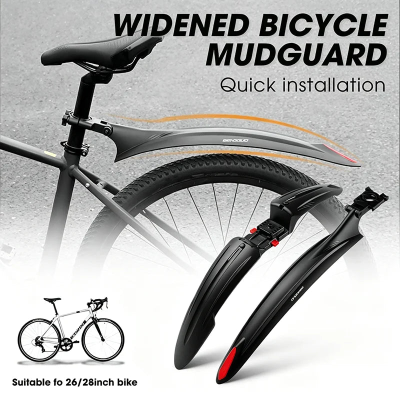 Ultralight MTB Bike Fender Set – Quick Release Mudguards 26/28"