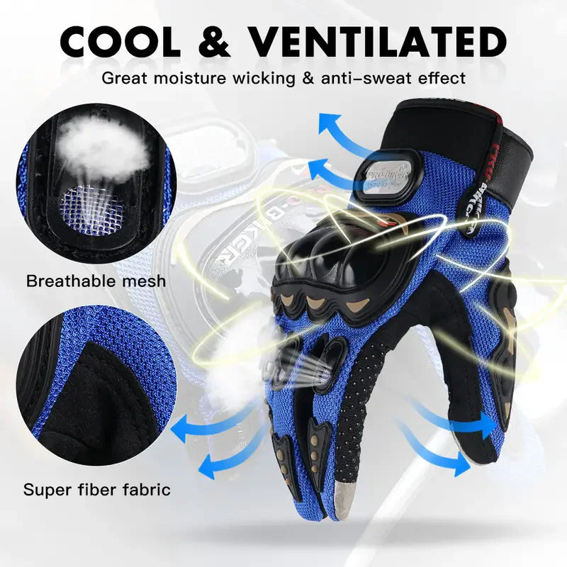 Motorcycle Gloves Hard Shell Touch Screen Breathable Full Finger Motorcycle Riding Gloves Nixie