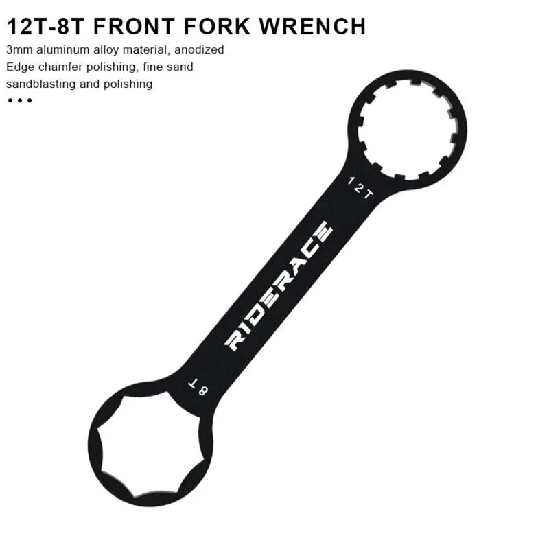 MTB Road Bike Front Fork Cap Wrench – Aluminum Spanner Tool Bike Fork Wrench Nixie
