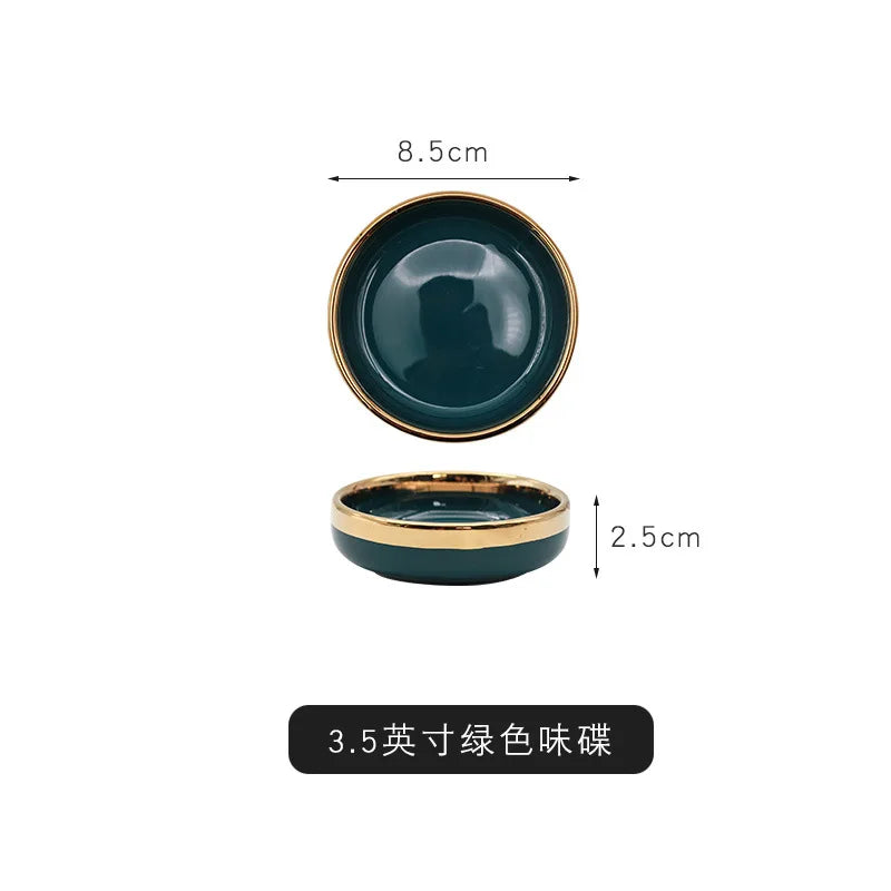 Ceramic Small Sauce Dishes – Hot Pot & Soy Sauce Plates Ceramic Sauce Dish Nixie green 3.5 inches