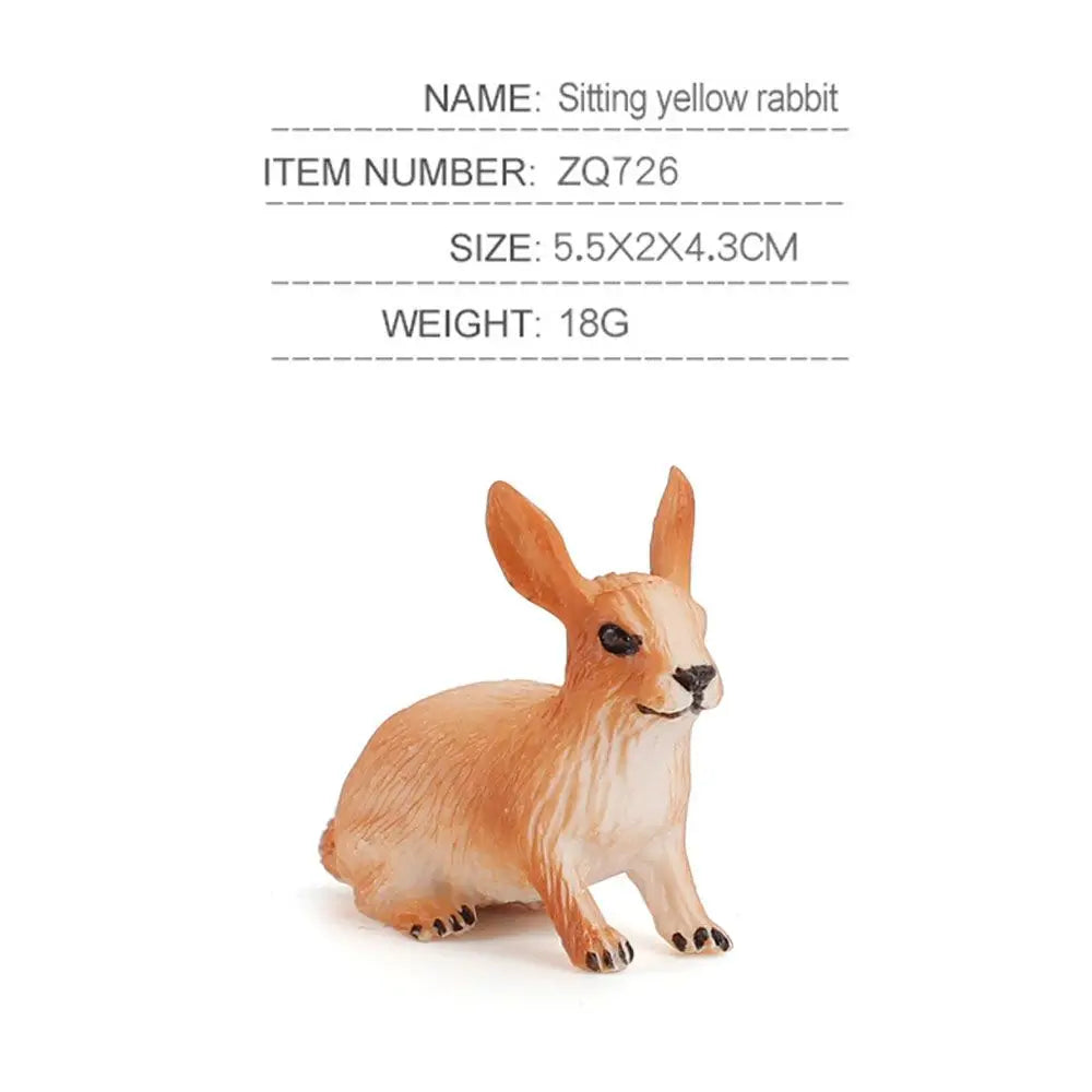 Rabbit & Fox Miniature Animal Figures – Cake Toppers & Decor Miniature Animal Figurines Nixie