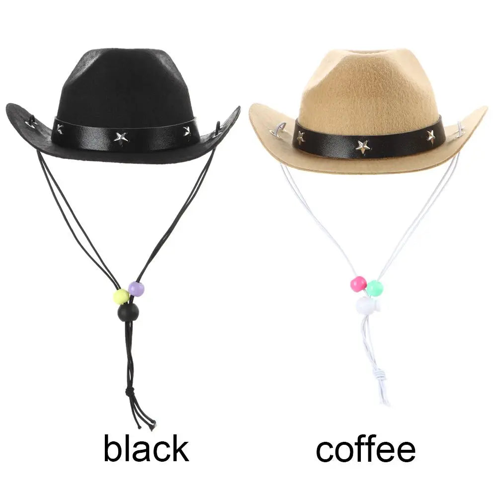 Adjustable Cowboy Hat for Dogs & Cats – Funny Pet Headwear Pet Costume Hat Nixie