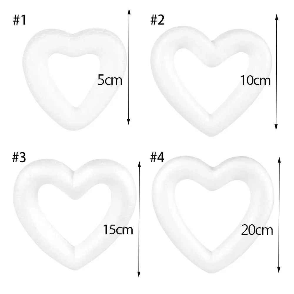Hollow Heart Foam Mould – Craft & Party Decoration, 4 Sizes Foam Craft Mould Nixie