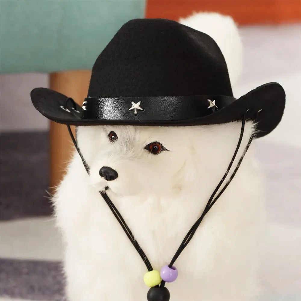 Adjustable Cowboy Hat for Dogs & Cats – Funny Pet Headwear Pet Costume Hat Nixie
