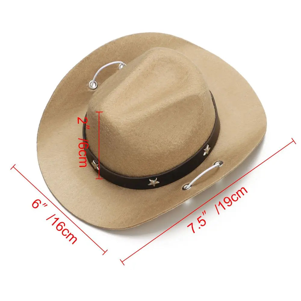 Adjustable Cowboy Hat for Dogs & Cats – Funny Pet Headwear Pet Costume Hat Nixie