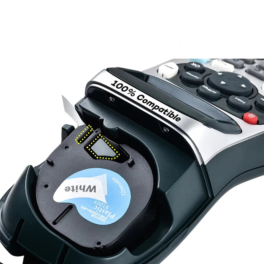 Compatible DYMO LetraTag Tape 12mm – 91200 91201 91202 LT-100H Label Maker Tape Nixie