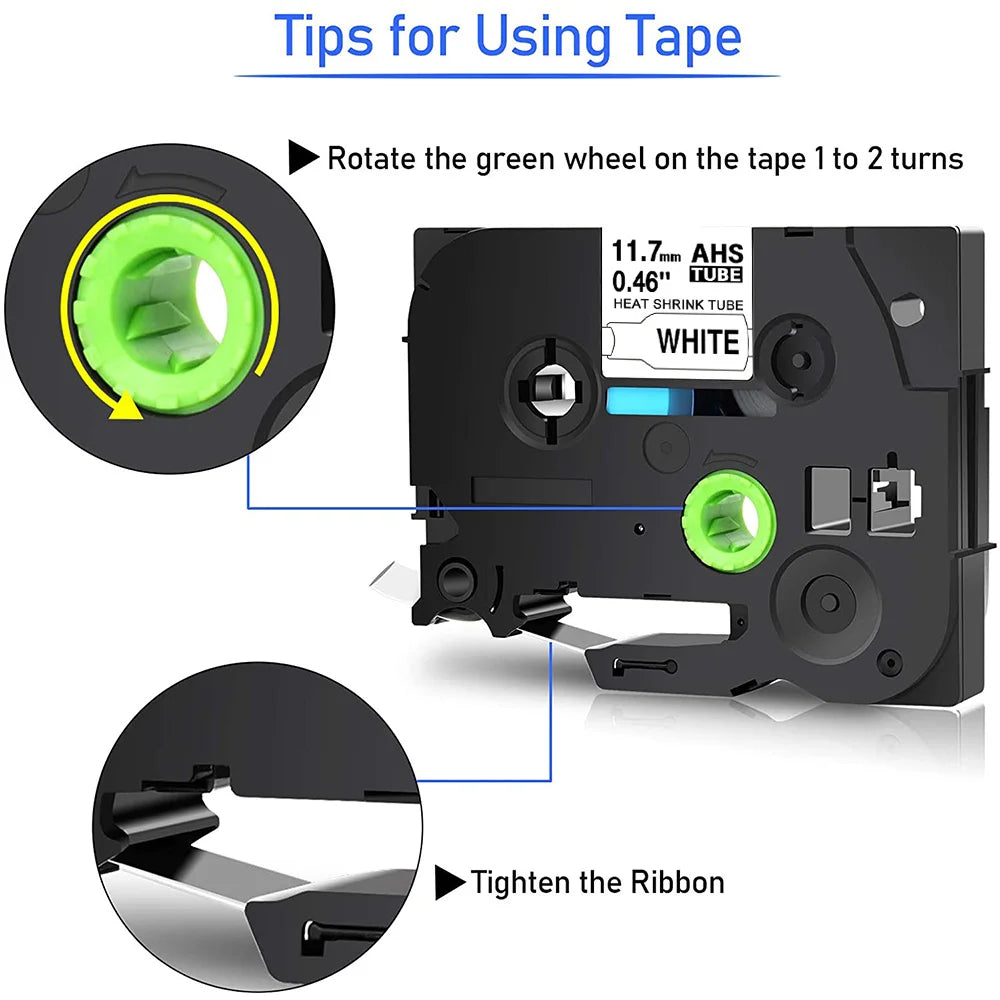 Brother HSe Heat Shrink Tube Tape HSe-231 HSe-631 P-Touch Label Printer Tape Nixie