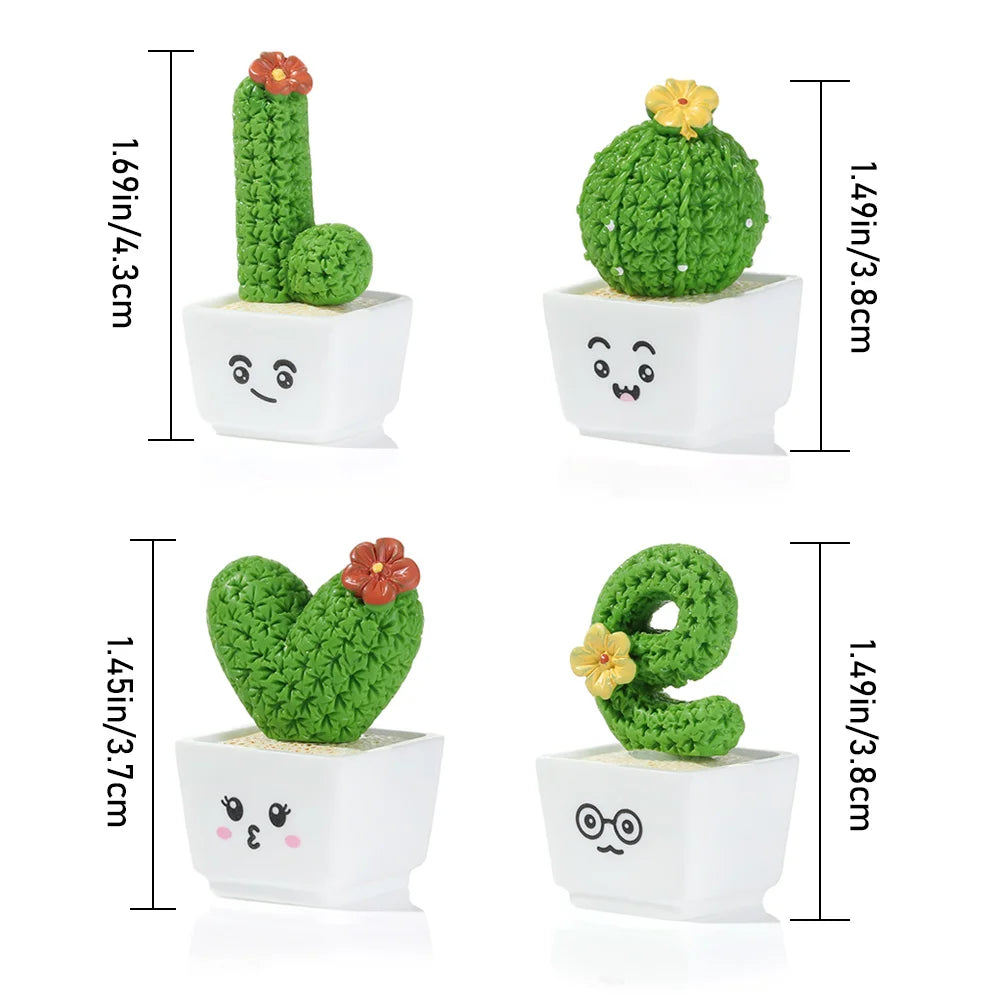 Fairy Garden Cactus Miniature Figurines – Micro Landscape Decor Miniature Figurines Nixie