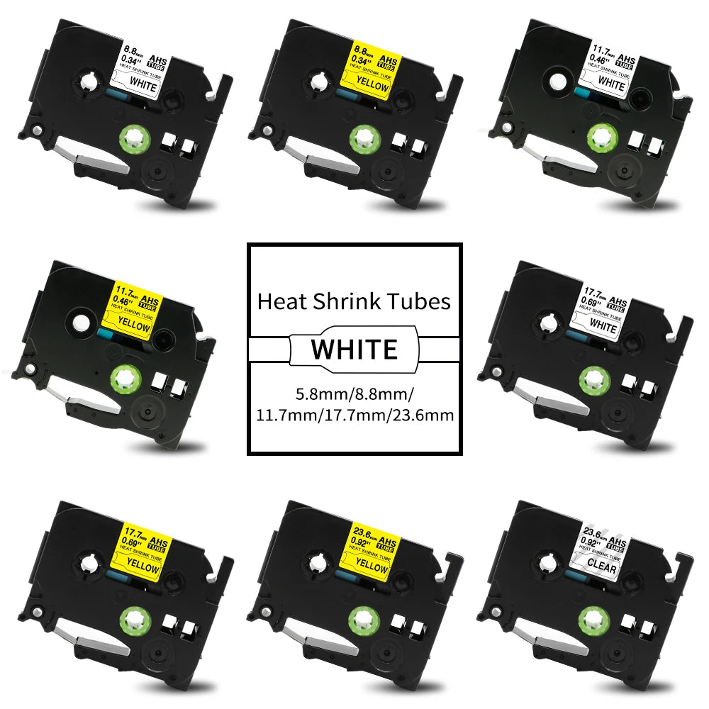 Brother Compatible Heat Shrink Tube Tape HSe-231 HSe-631 P-Touch Label Printer Tape Nixie