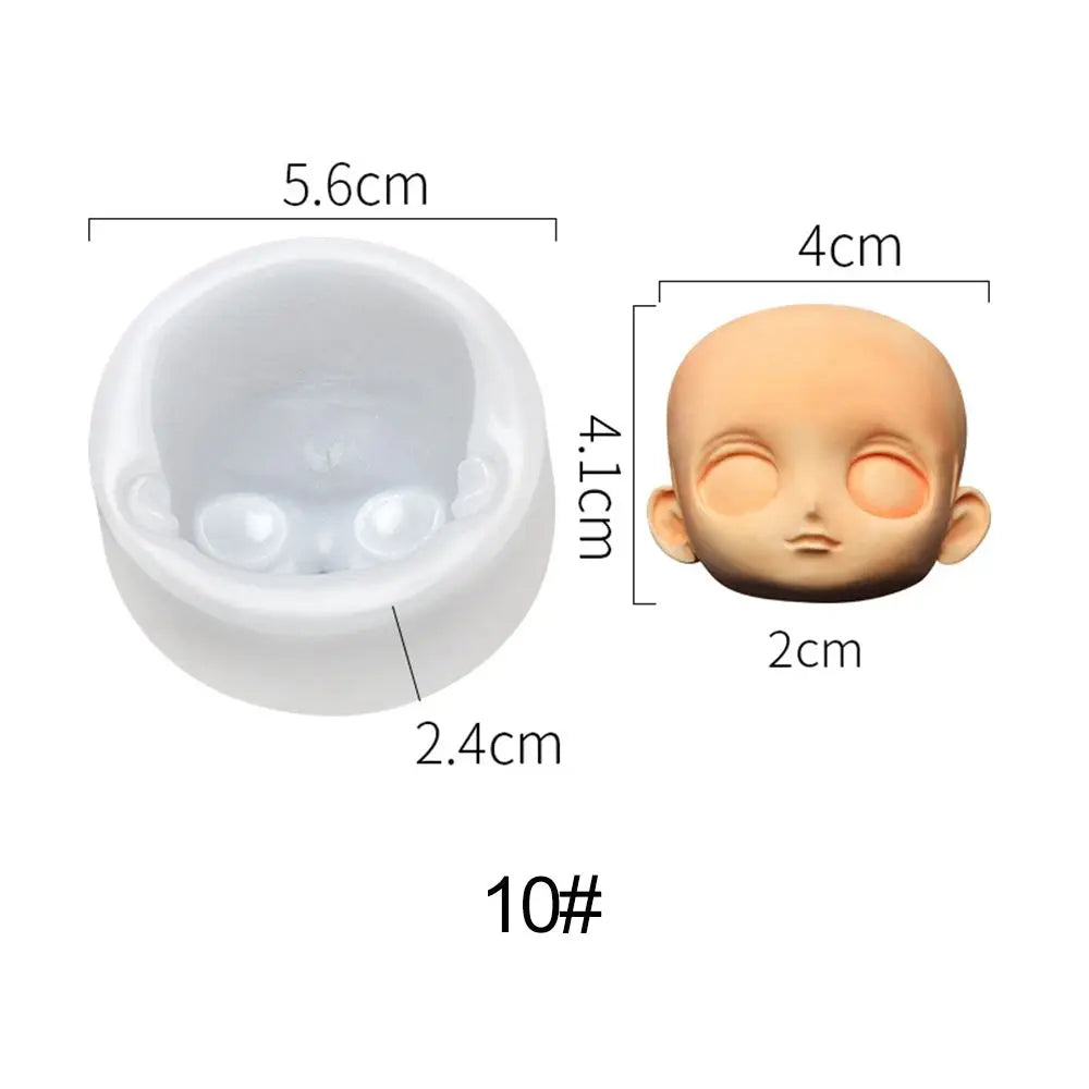 3D Baby Face Silicone Mold – DIY Doll Modification Clay Tool Silicone Craft Mold Nixie 10