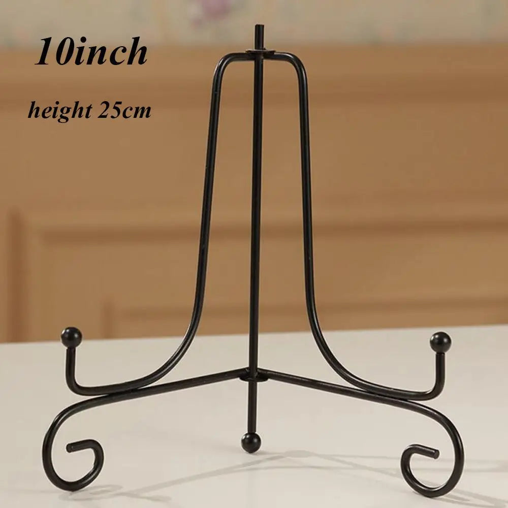 Black Iron Easel Display Stand – Plate, Photo & Book Holder Iron Easel Stand Nixie 10inch(25cm)