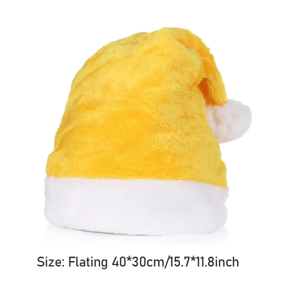 Plush Santa Hat Christmas Cap – Holiday Party Adults & Kids