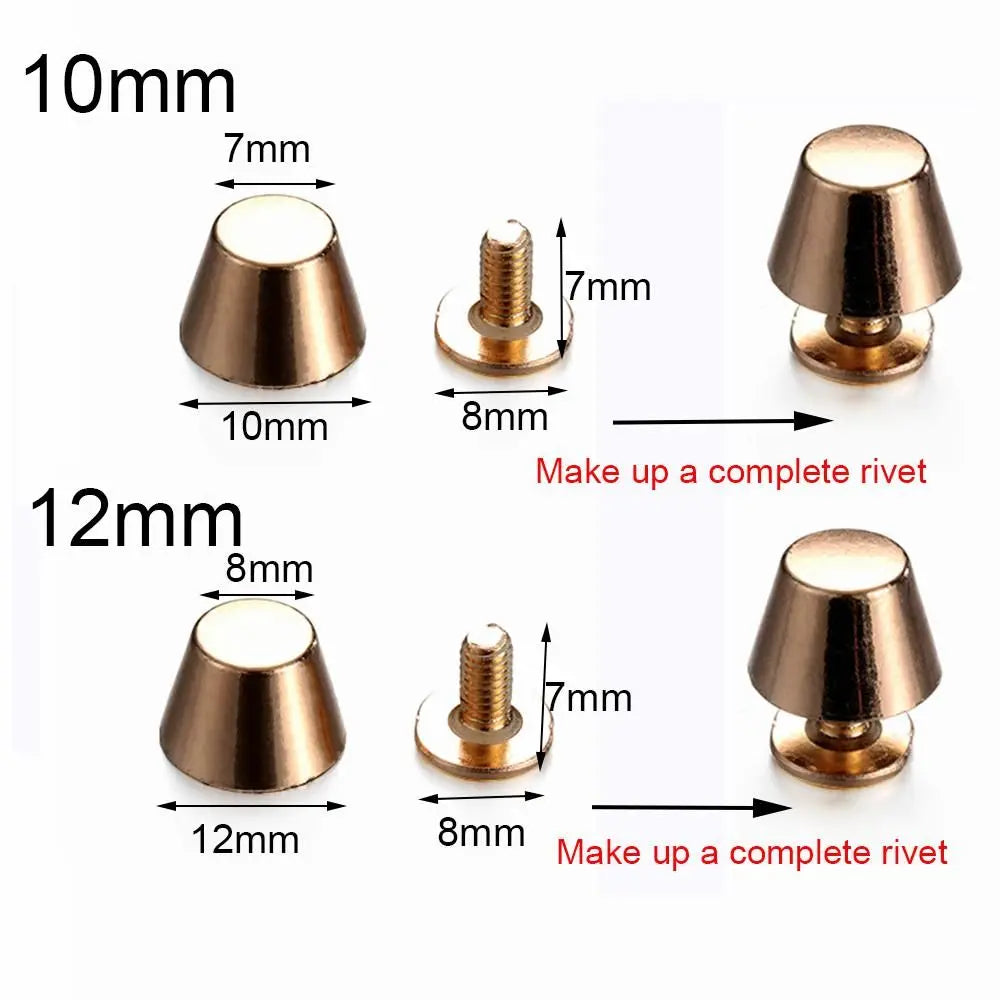 Metal Dome Head Rivets 10/12mm – Bags, Shoes & Craft Screw Bolts