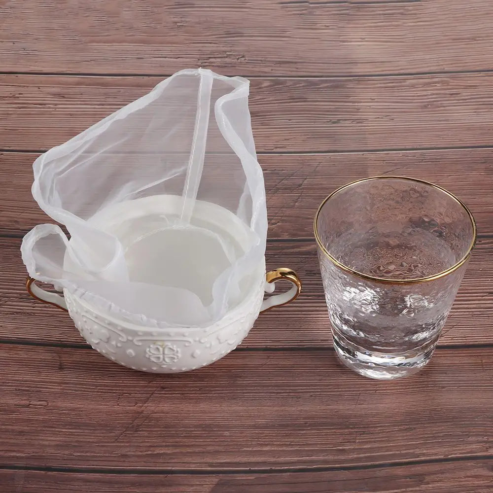 Fine Mesh Nylon Nut Milk Bag Bowl Strainer & Coffee Filter Mesh Strainer Bag Nixie