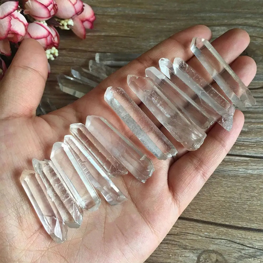Natural Clear Quartz Crystal Point – Home & Décor Decoration Crystal Stone Decor Nixie 4XL