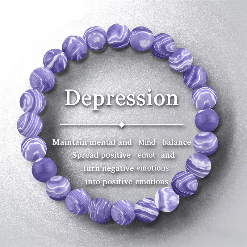 Natural Stone Bead Bracelet – Amethyst, Agate & Tiger Eye