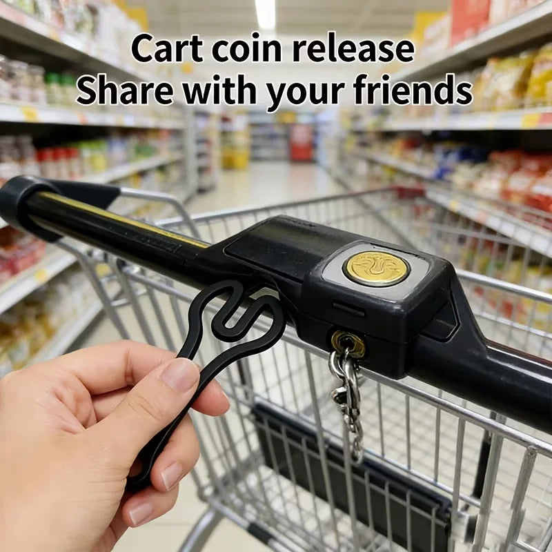 2Pcs Shopping Cart Token Keychain – Reusable Trolley Coin Tool