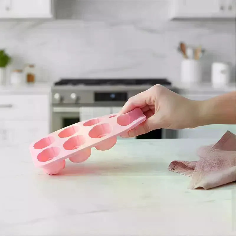 10-Cavity Silicone Rose Cake Mold – Nonstick Reusable Pan Silicone Baking Mold Nixie
