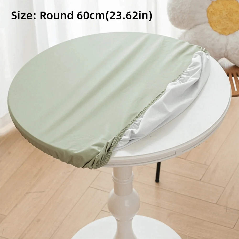 Elastic Round Tablecloth Waterproof Oil-Proof Non-Slip PVC Cover Round Tablecloth Nixie