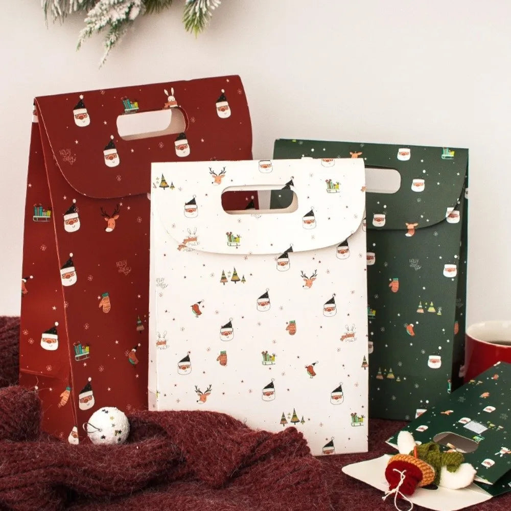 3-Pack Christmas Gift Boxes S/M/L Flip Cover Paper Candy Bags