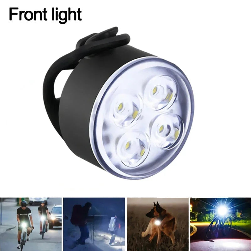 USB Rechargeable Bike Light Set – Waterproof LED Front & Rear