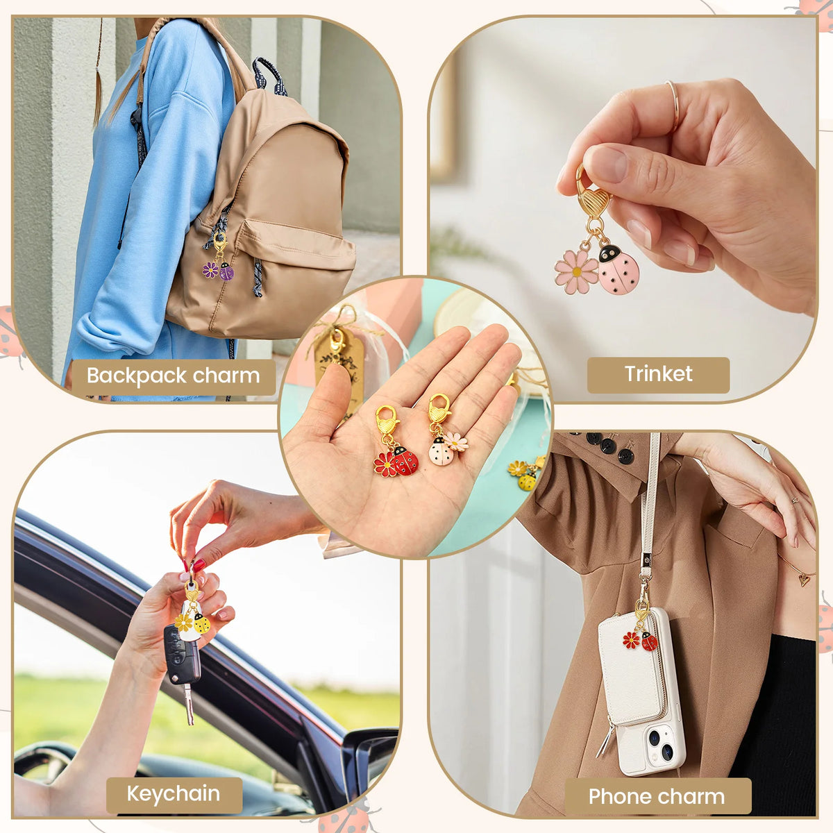24 Ladybug Keychain Party Favors – Wedding & Birthday Sets Party Favor Set Nixie