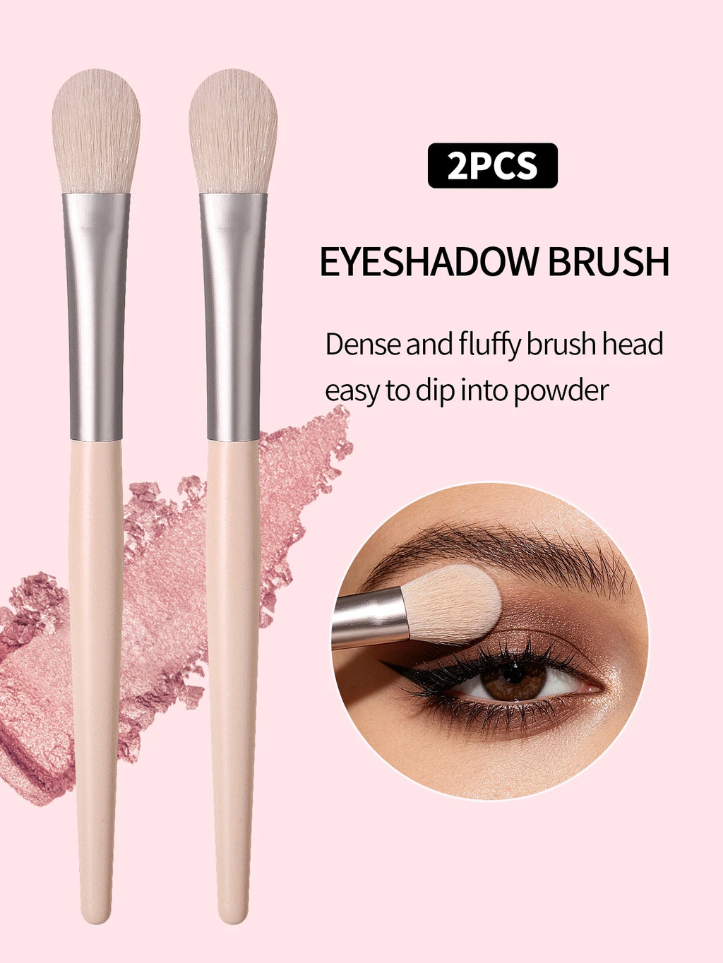 2PCS Professional Eye Makeup Brush Set – Eyeshadow & Concealer Eye Makeup Brushes Nixie