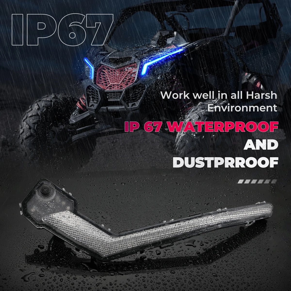 RGB LED Fang Lights for Can-Am Maverick X3 2017-2026 | Plug & Play UTV LED Lights Nixie