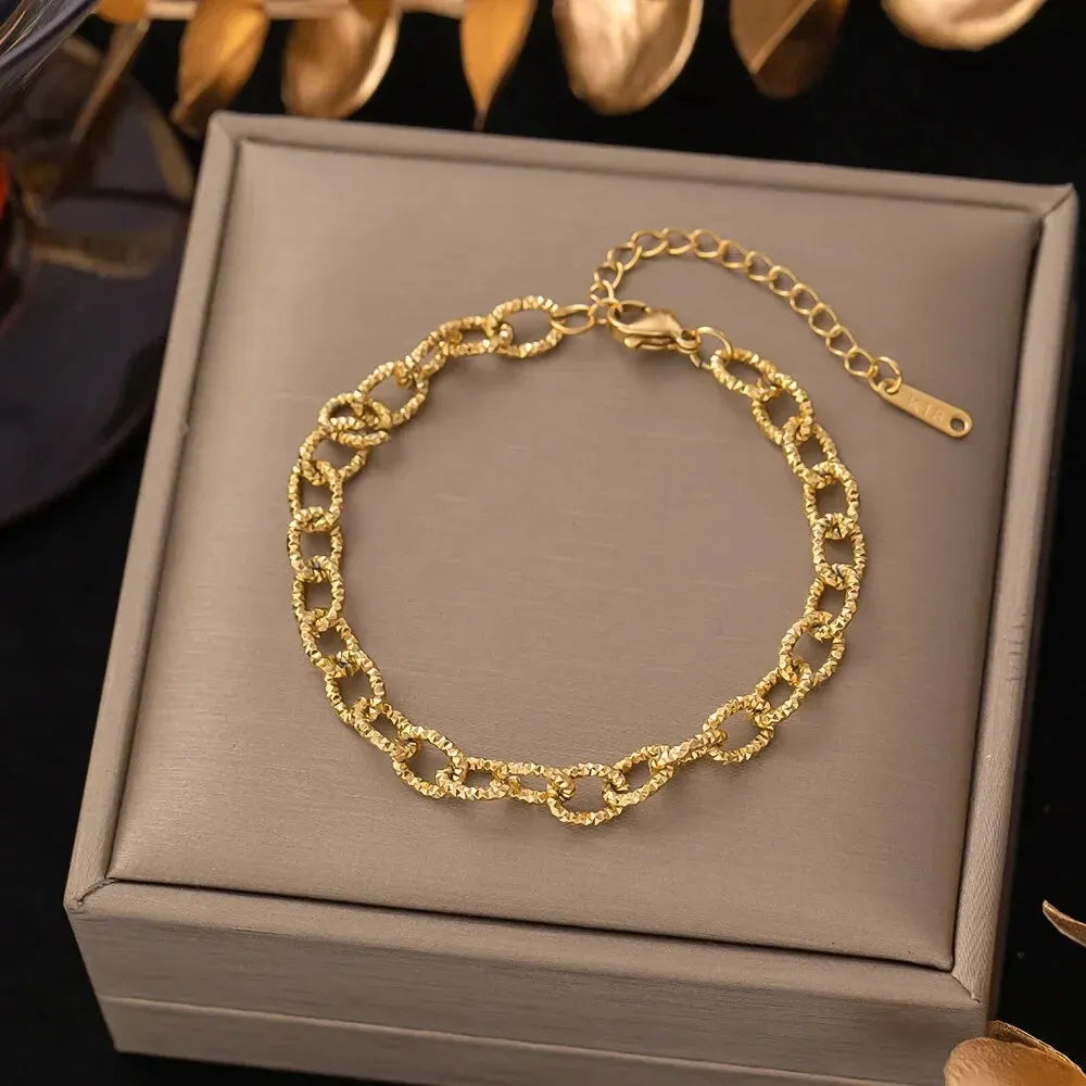Titanium Steel Bracelet for Women – Hypoallergenic & Fade-Resistant