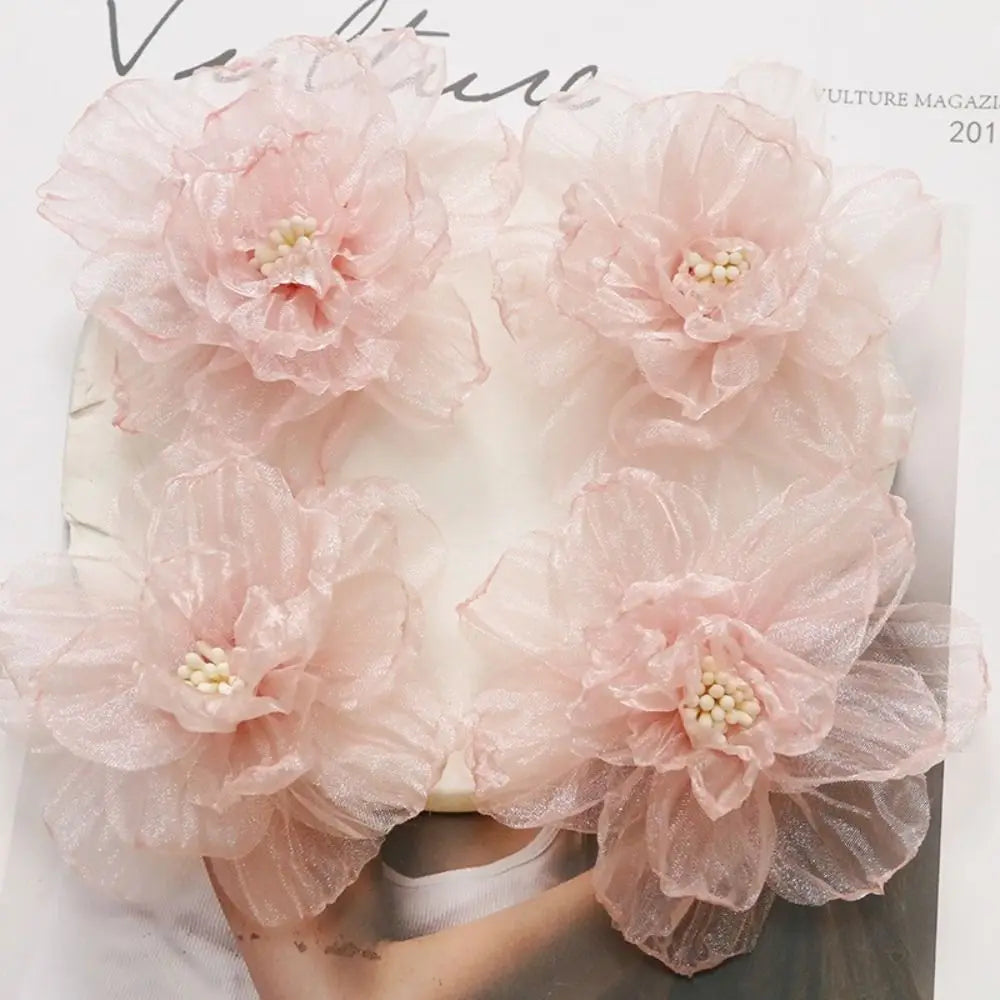 Organza Fabric Flower 75mm – Wedding & DIY Accessories Fabric Flower Applique Nixie