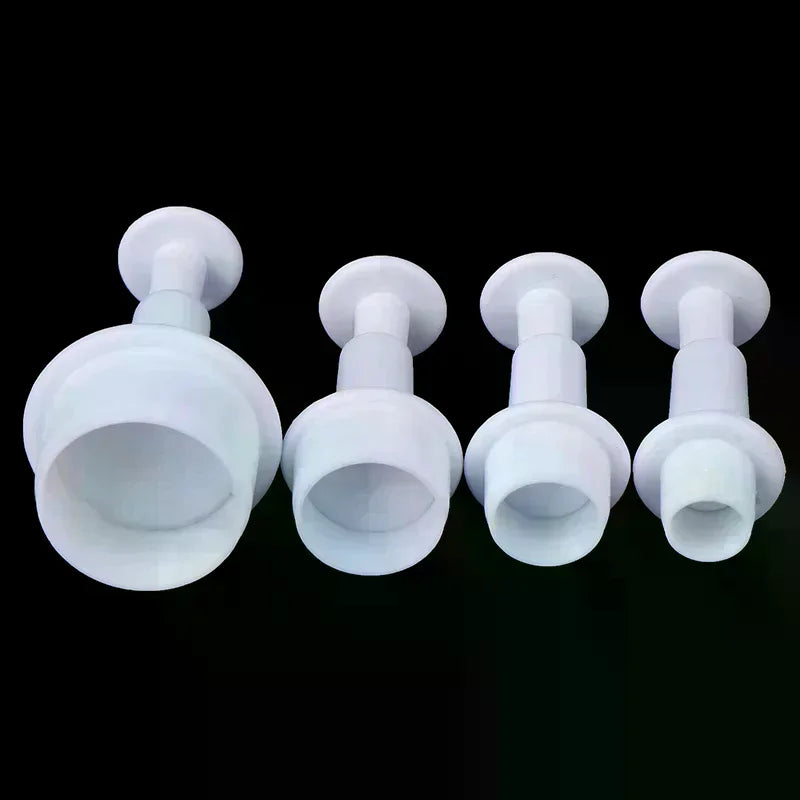 4-Piece Round Cookie Cutters & Fondant Cake Decorating Molds Cookie Cutter Set Nixie