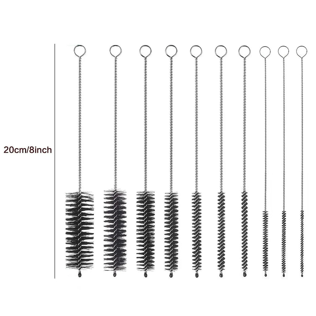 10-Piece Bottle Brush Set – Stainless Steel Tube Cleaners