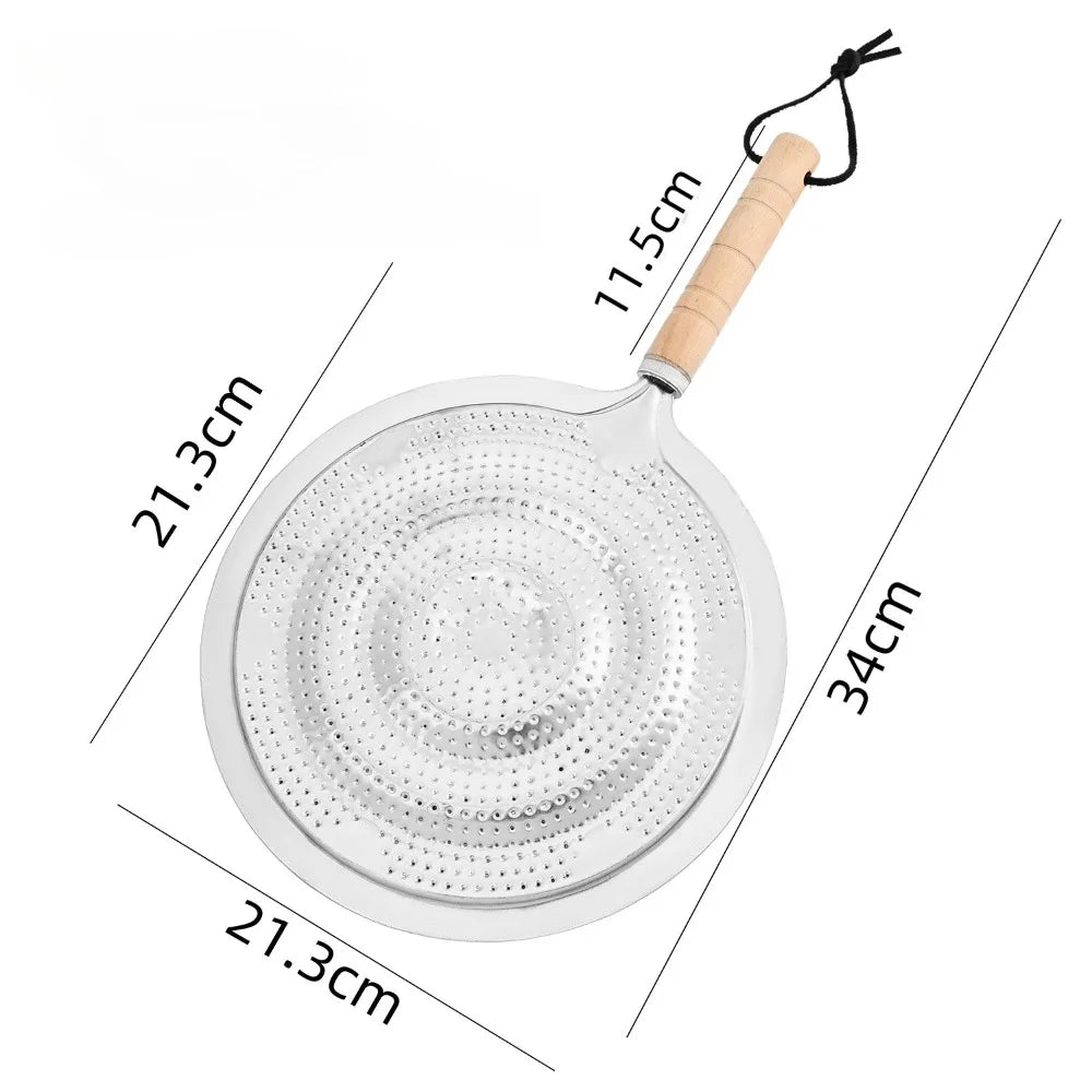 Stainless Steel Heat Insulating Pot Pads with Wooden Handles