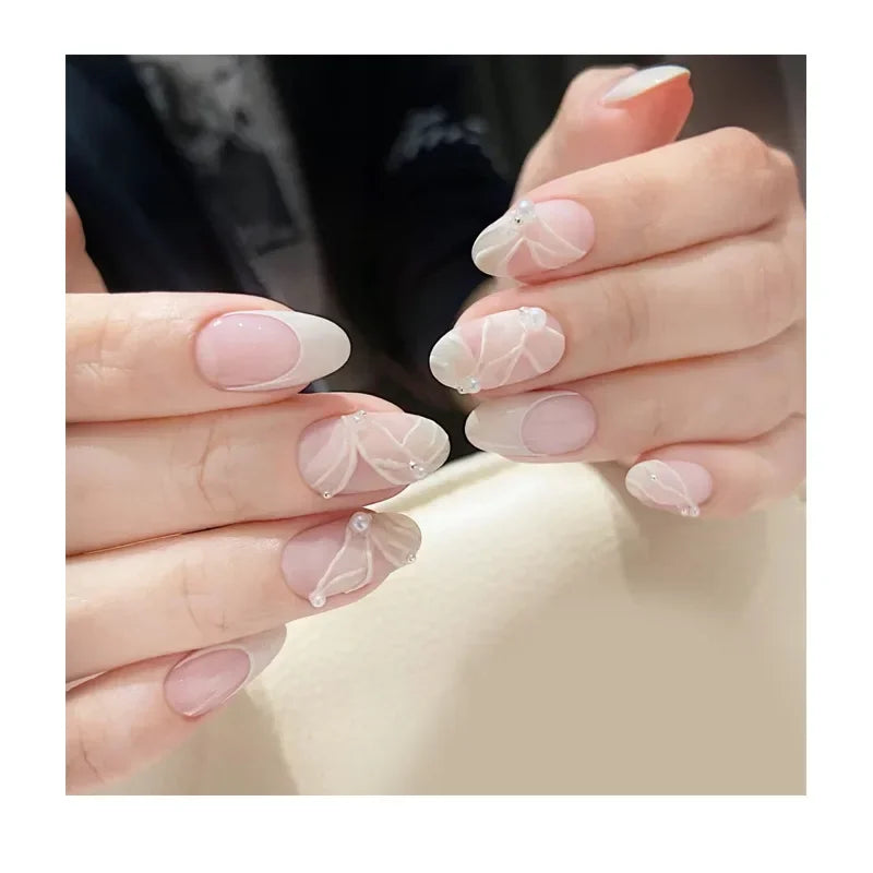 500pcs Press On Nails Short Oval Full Cover Acrylic Tips Press On Nail Tips Nixie