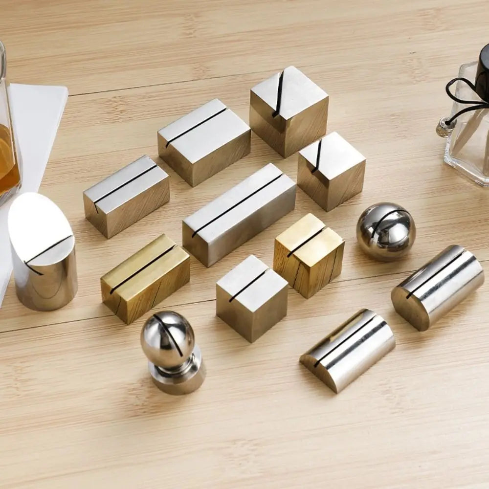 Stainless Steel Table Place Card & Menu Sign Holder Stand Table Card Holder Nixie