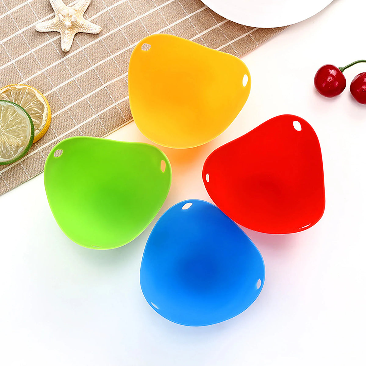 Silicone Egg Poacher Cups – Microwave, Air Fryer & Stovetop Egg Poacher Cups Nixie