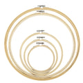 5pcs Wooden Embroidery Hoops Set 13–30cm | Cross Stitch DIY