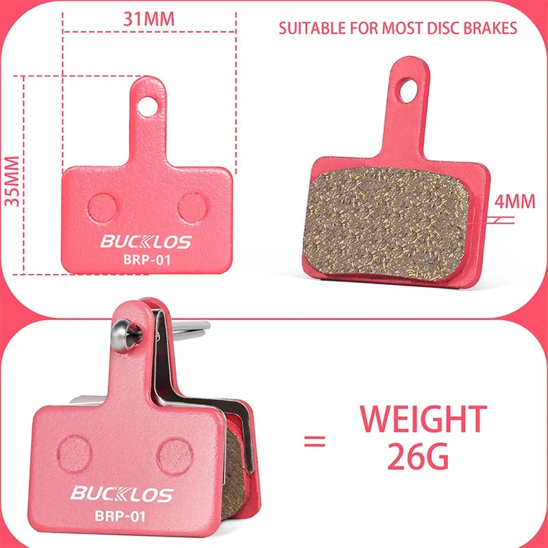 BUCKLOS MTB Disc Brake Pads – Shimano B01S B03S B05S Compatible MTB Disc Brake Pads Nixie