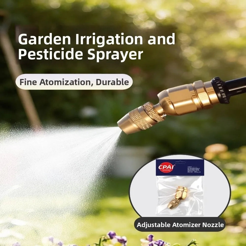 Brass 360° Adjustable High Pressure Misting Spray Nozzle Garden Spray Nozzle Nixie