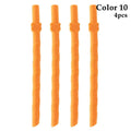 4-Pack Kids Food Grade Silicone Reusable Straws – Colorful Reusable Silicone Straws Nixie 4Pcs Color 10