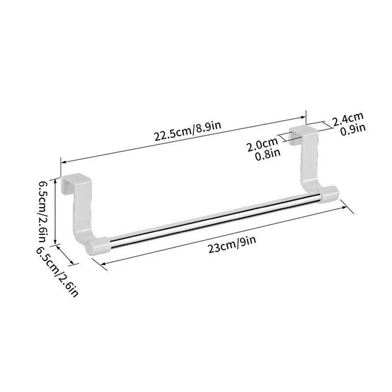 Wall-Mounted Cabinet Towel Rack – No-Drill Dishcloth Holder