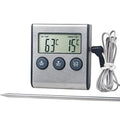 Digital Meat Thermometer with Probe, Timer & Alarm | BBQ & Oven Kitchen Thermometer Nixie Default Title