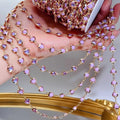 Purple Crystal Heart Bead Copper Chain 1M – DIY Jewelry Making DIY Jewelry Chain Nixie KC Gold color 1meter