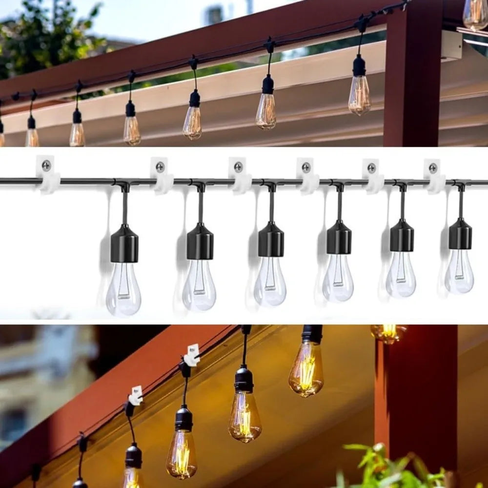 10-Pack Weatherproof Plastic String Light Hooks & Patio Clips String Light Hooks Nixie