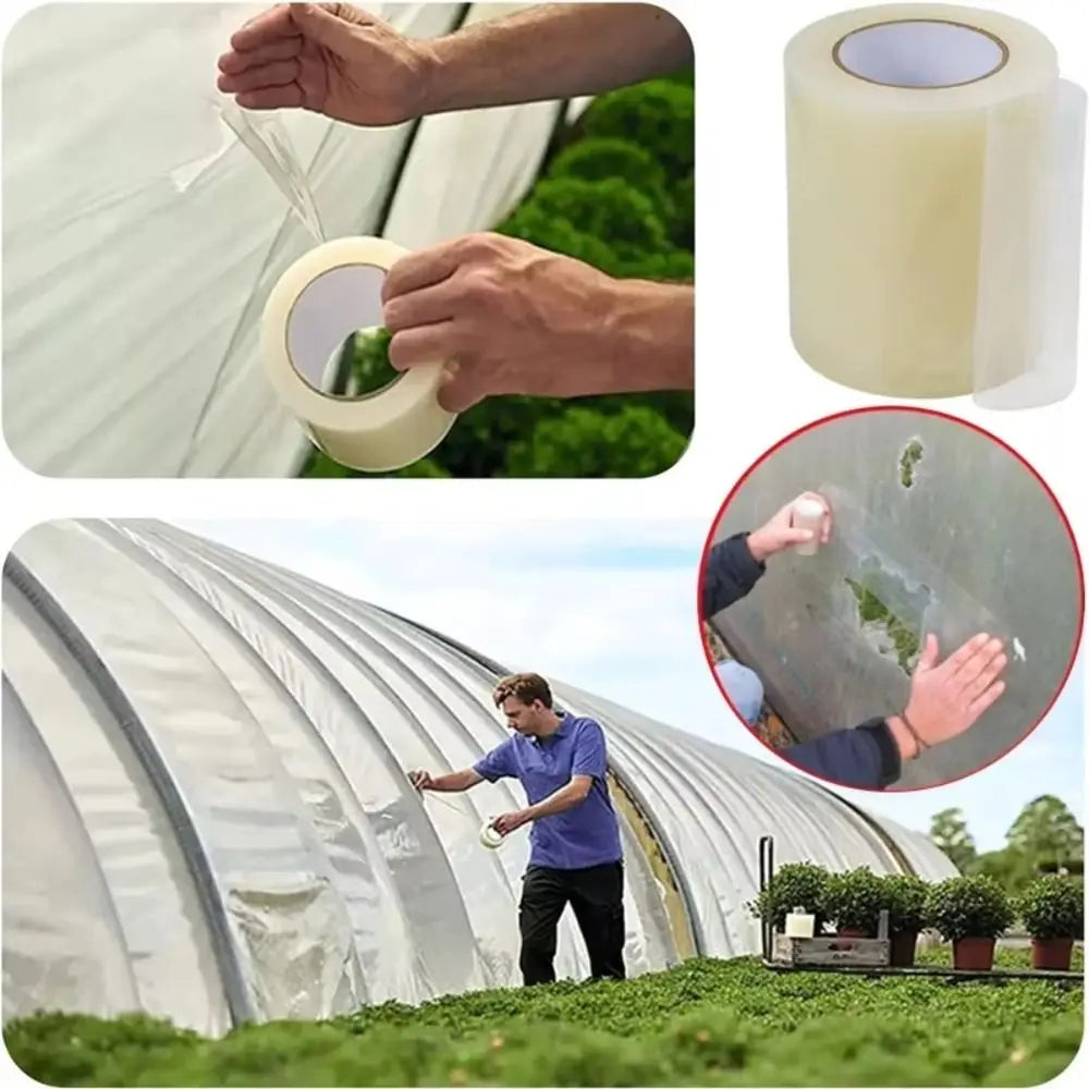 UV Resistant Greenhouse Film Repair Tape | Transparent PE Patch Greenhouse Repair Tape Nixie