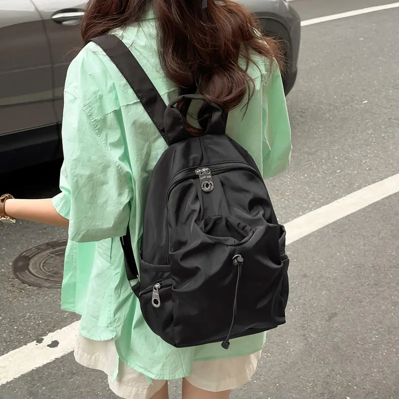 Korean Polka Dot Backpack – Lightweight Unisex Travel Bag