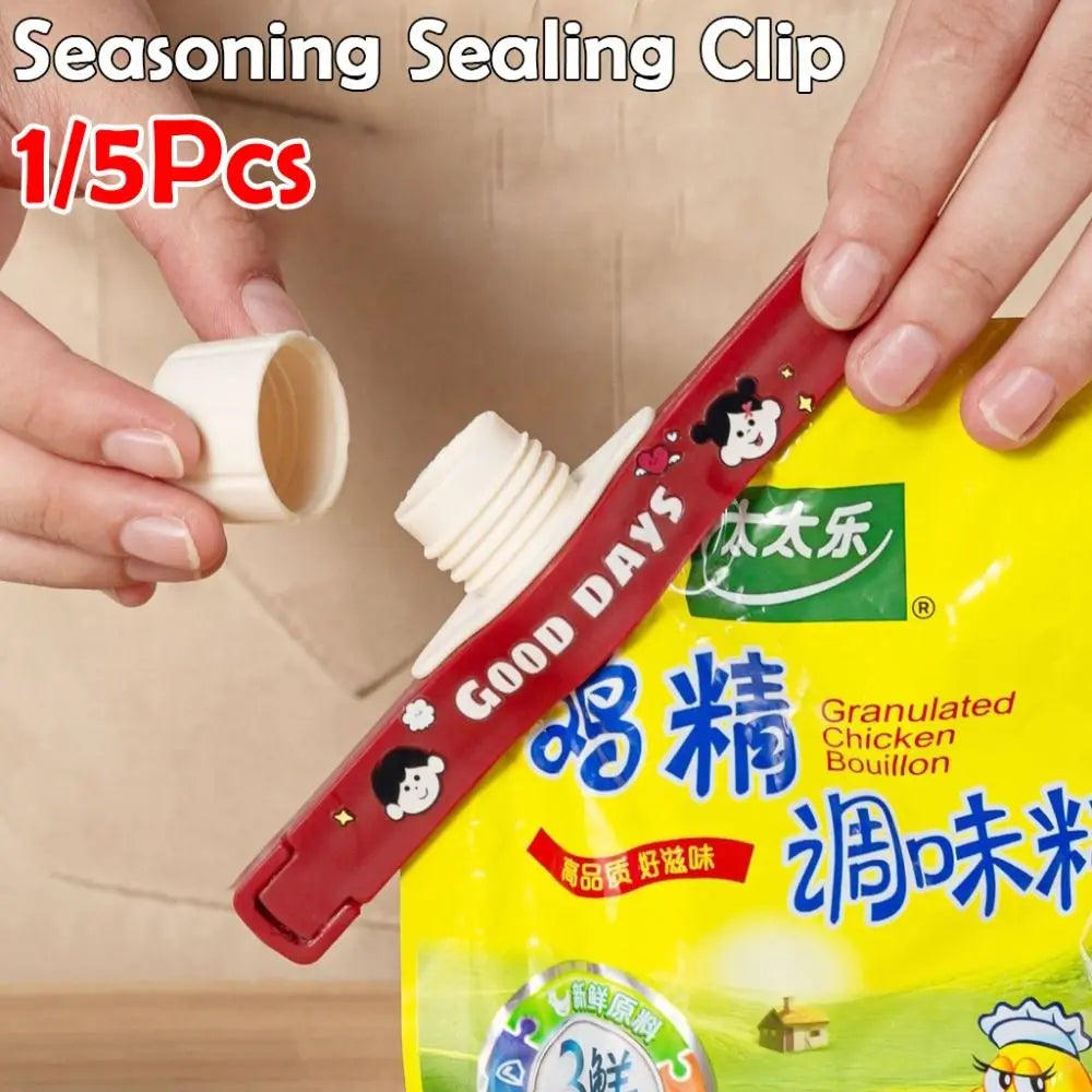 Airtight Food Bag Clips with Pouring Spout – 1 or 5 Pcs Food Bag Clips Nixie