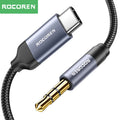Rocoren USB-C to 3.5mm Aux Cable Adapter | Hi-Fi Audio Audio Adapter Cable Nixie Dark Gray 2m