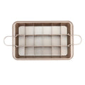 18-Grid Stainless Steel Brownie Pan with Dividers – Non-Stick Brownie Baking Pan Nixie Brownie Pan
